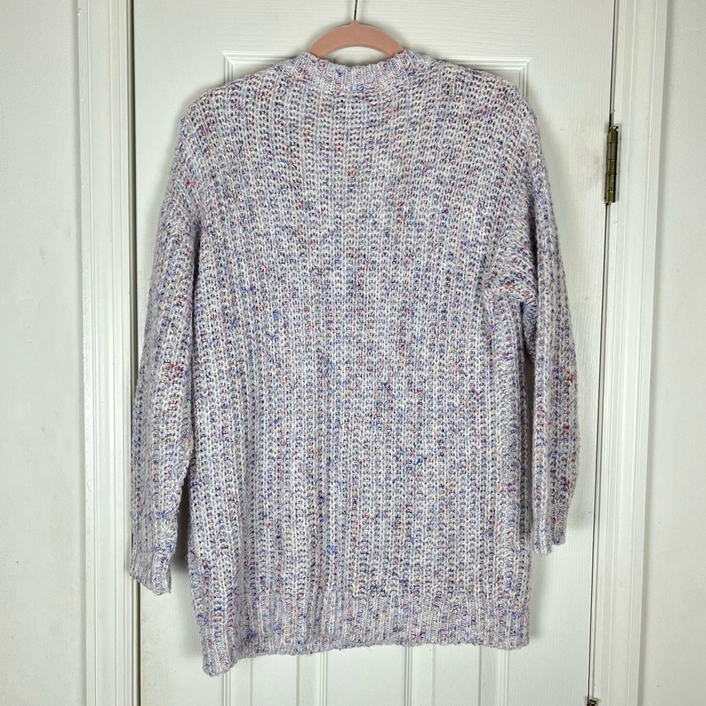 Torrid Multicolor Confetti V-Neck Pullover Sweater Sz 0 Ultra Soft Chunky Knit - Picture 9 of 10